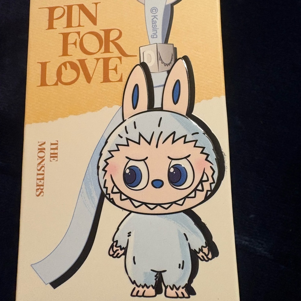 Sealed, Unopened, Unrevised Labubu Pin for Love The Monsters Collection